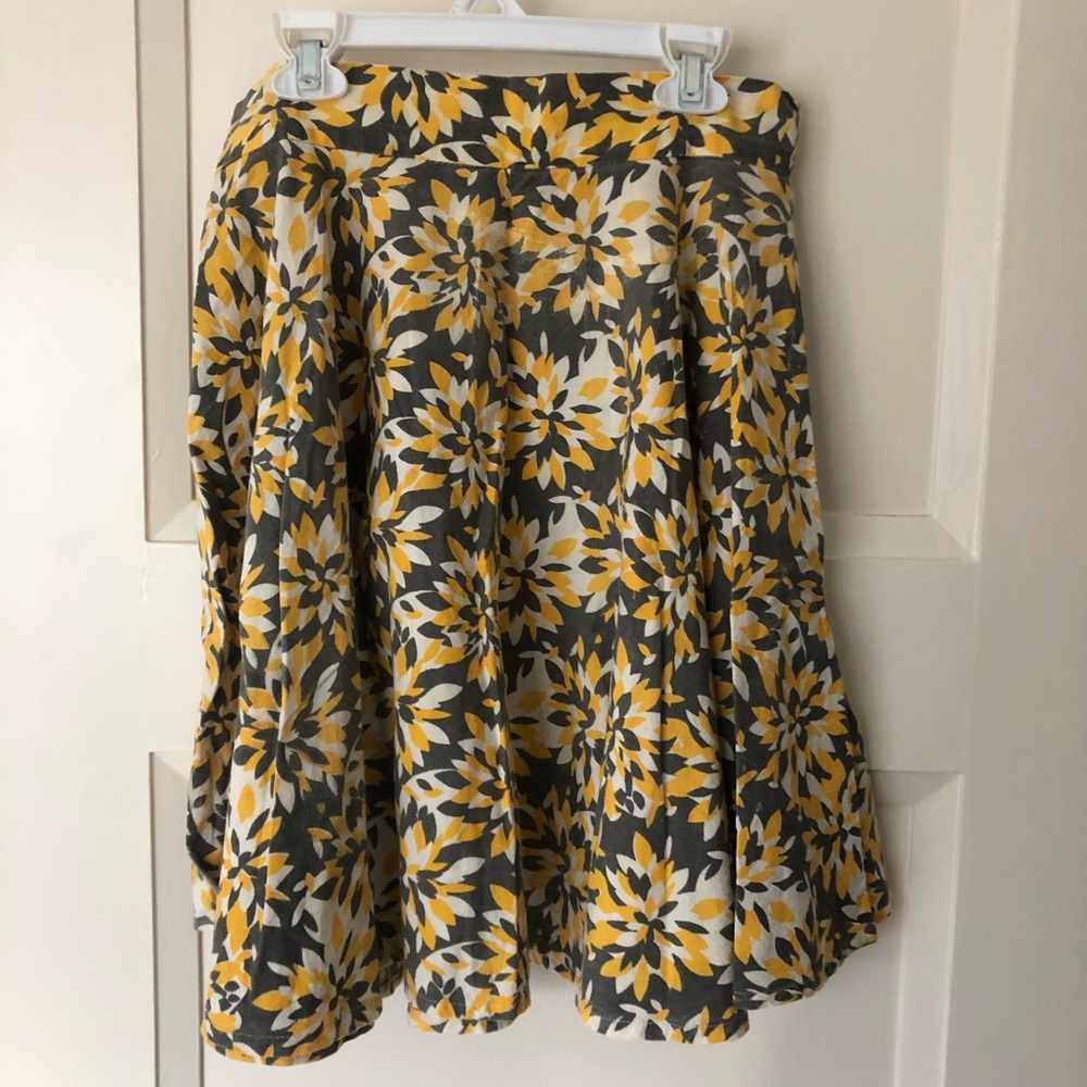 Mustard circle skirt